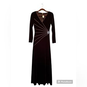 Vintage Tadashi Velour Dress